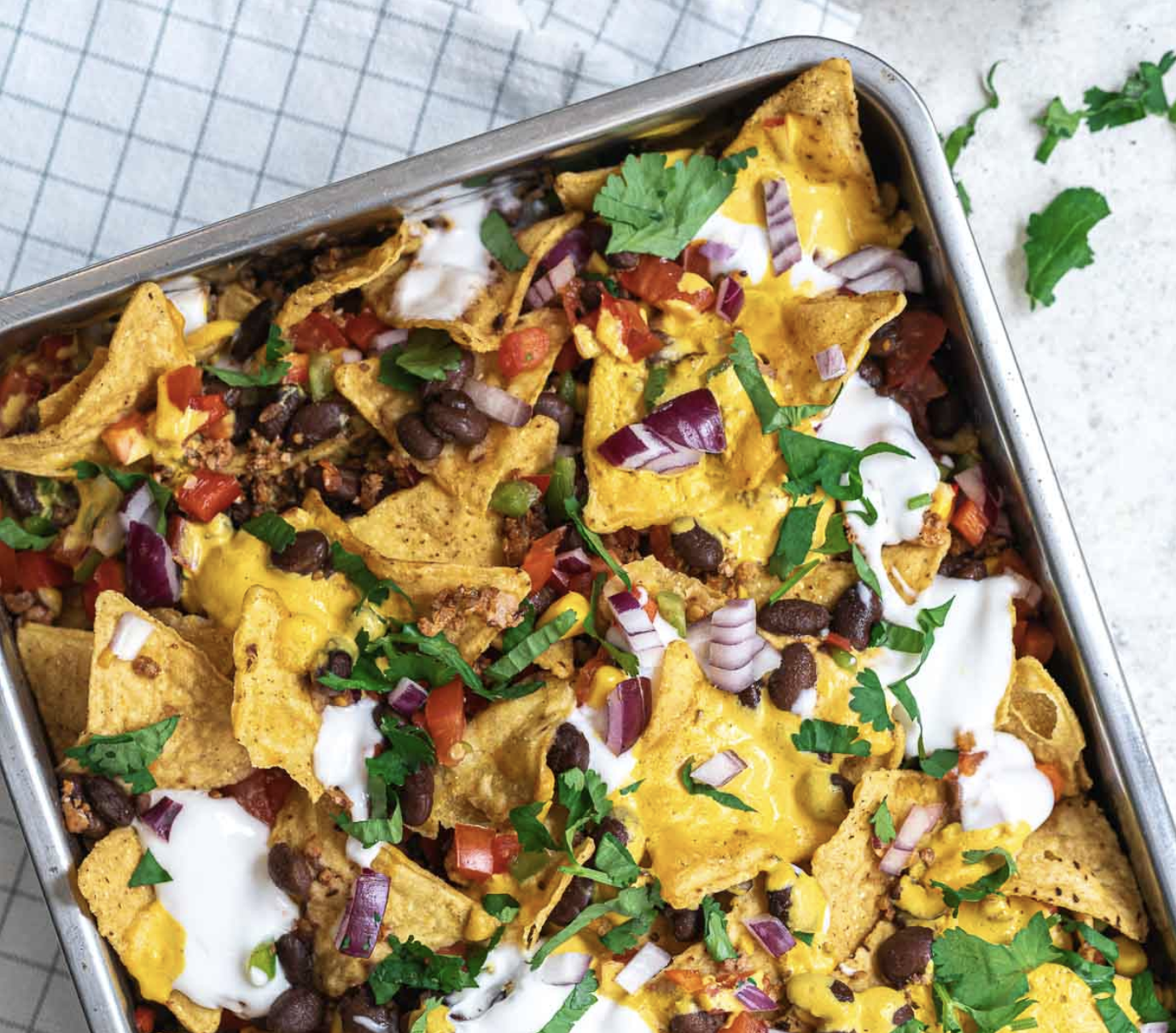 Loaded nachos med taco mince