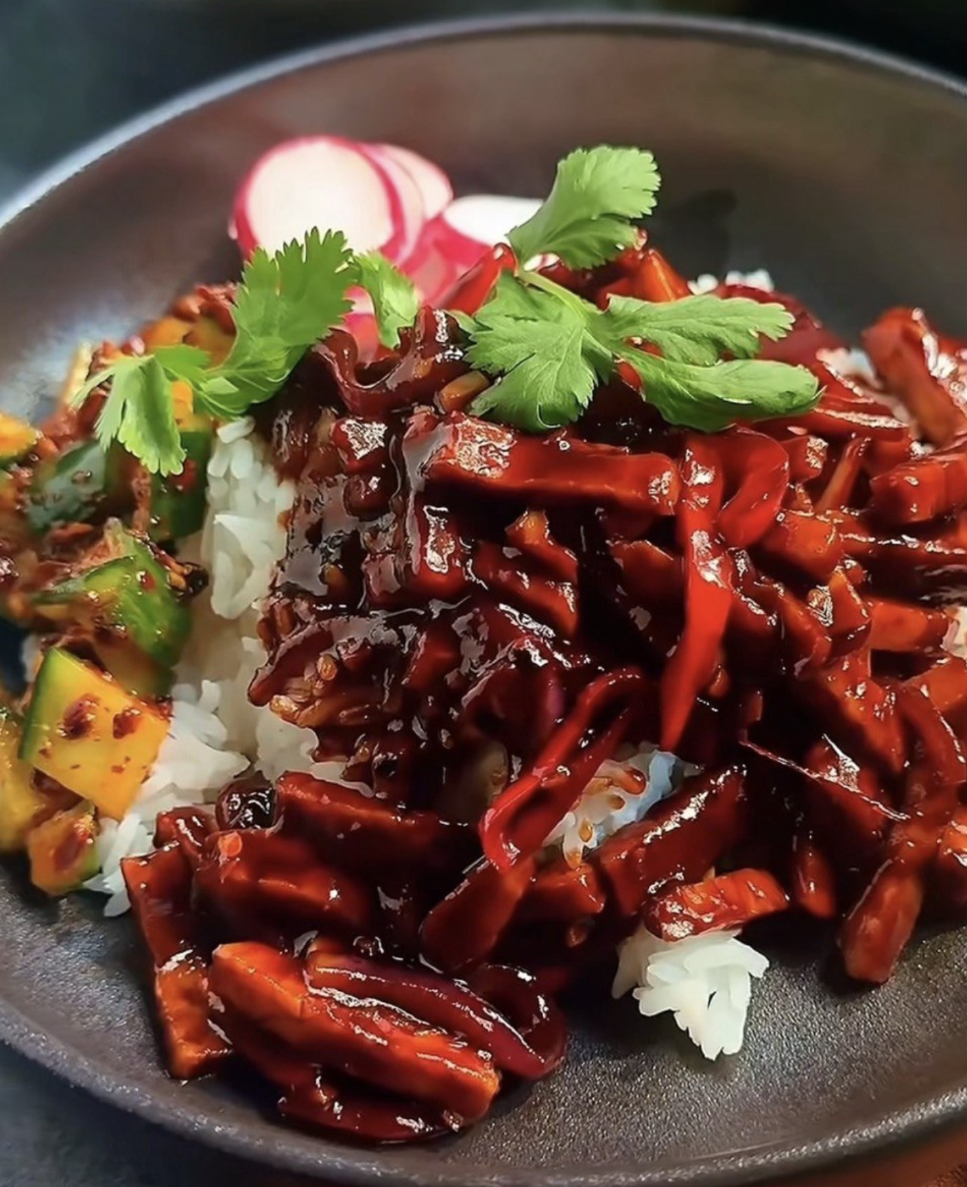 Kinesisk tofu med ris